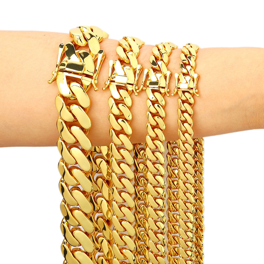 Cuban Link Chain 12Mm - Groothandel 10mm/12mm/15mm/20mm messing Miami Cuban Link