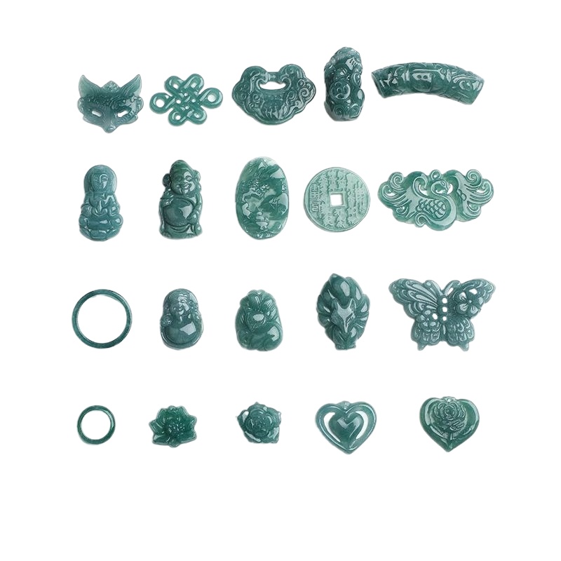 Earrings - 2PC Natuurlijke Blauwe Water Jadeïet Jade