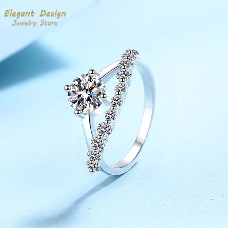 Crown of Love, platina ring (P - Moissanite Engagement Ring 1 Carat recensie en prijs