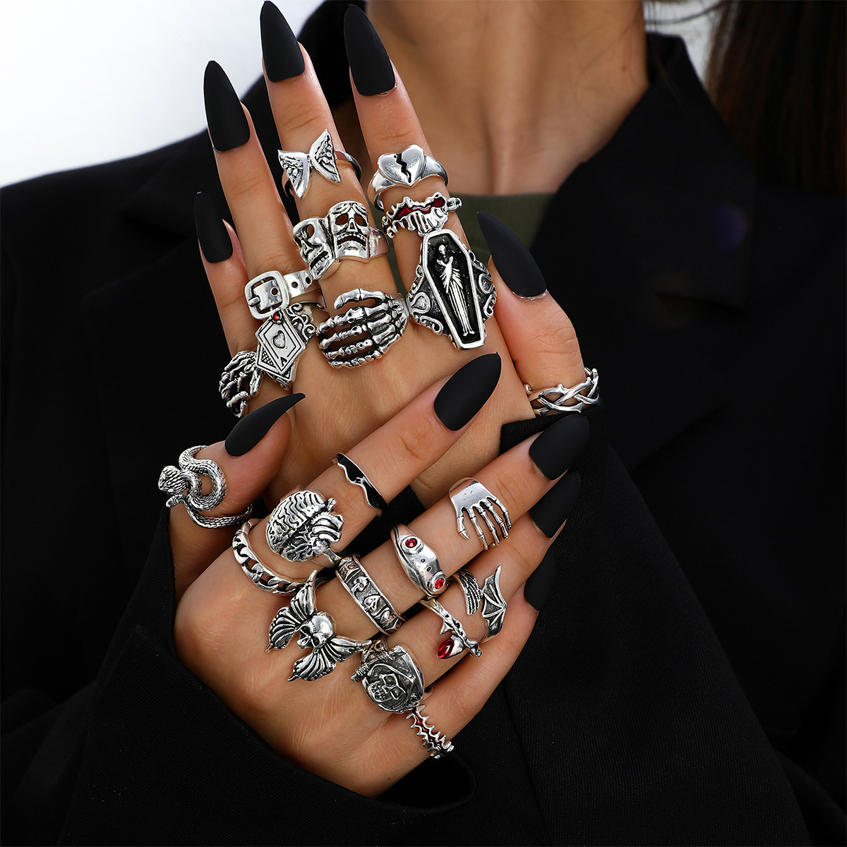 23-delige set punk geometrisch - Vintage Punk Knuckle Rings Set recensie en prijs