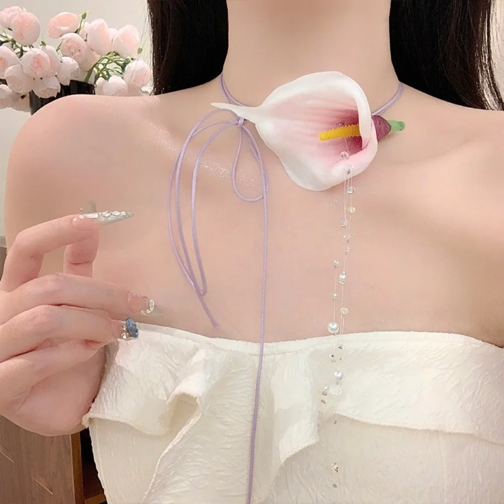 Mode overdreven calla lelie kr - Pearl Choker Necklace Vintage recensie en prijs