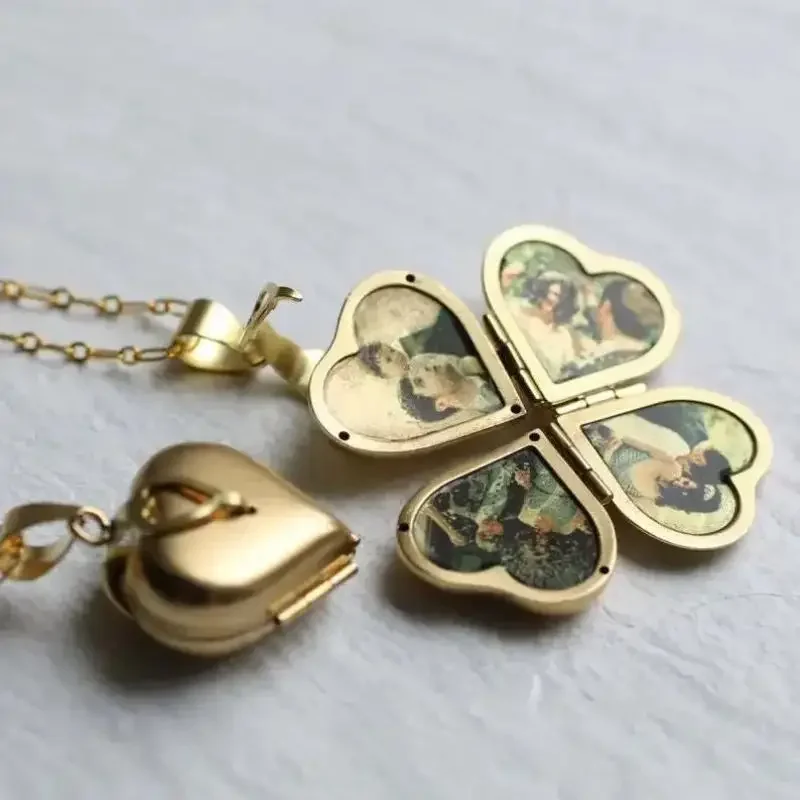 Vintage ketting vouwen meerlaa - Heart Locket Necklace Photo recensie en prijs