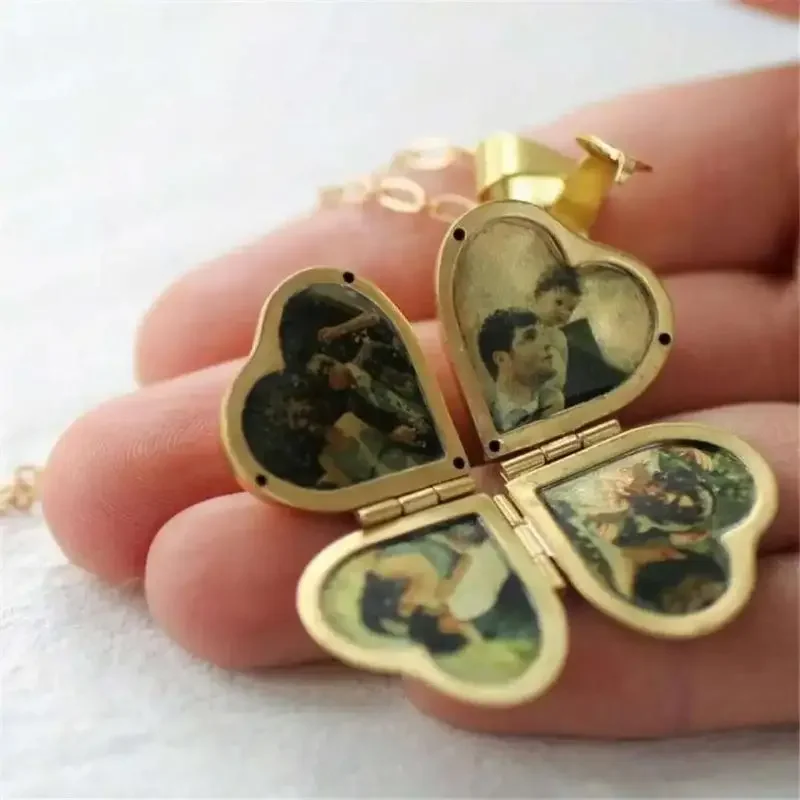 Vintage ketting vouwen meerlaa - Heart Locket Necklace Photo recensie en prijs
