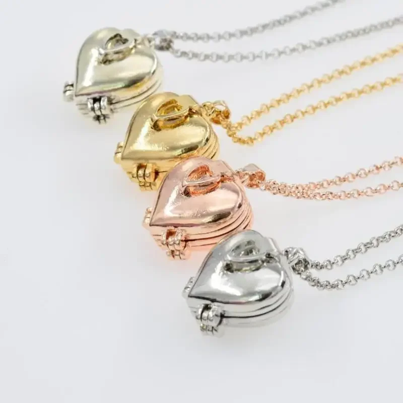 Vintage ketting vouwen meerlaa - Heart Locket Necklace Photo recensie en prijs