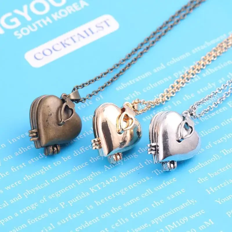 Vintage ketting vouwen meerlaa - Heart Locket Necklace Photo recensie en prijs