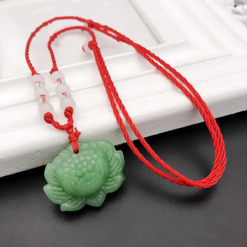 Natuurlijke groene jade lotus  - Necklaces recensie en prijs