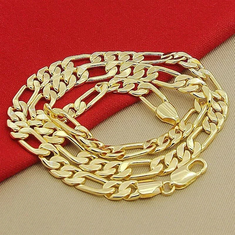 925 Sterling zilver 18 K goude - 925 Sterling Silver Chain Necklace Men recensie en prijs