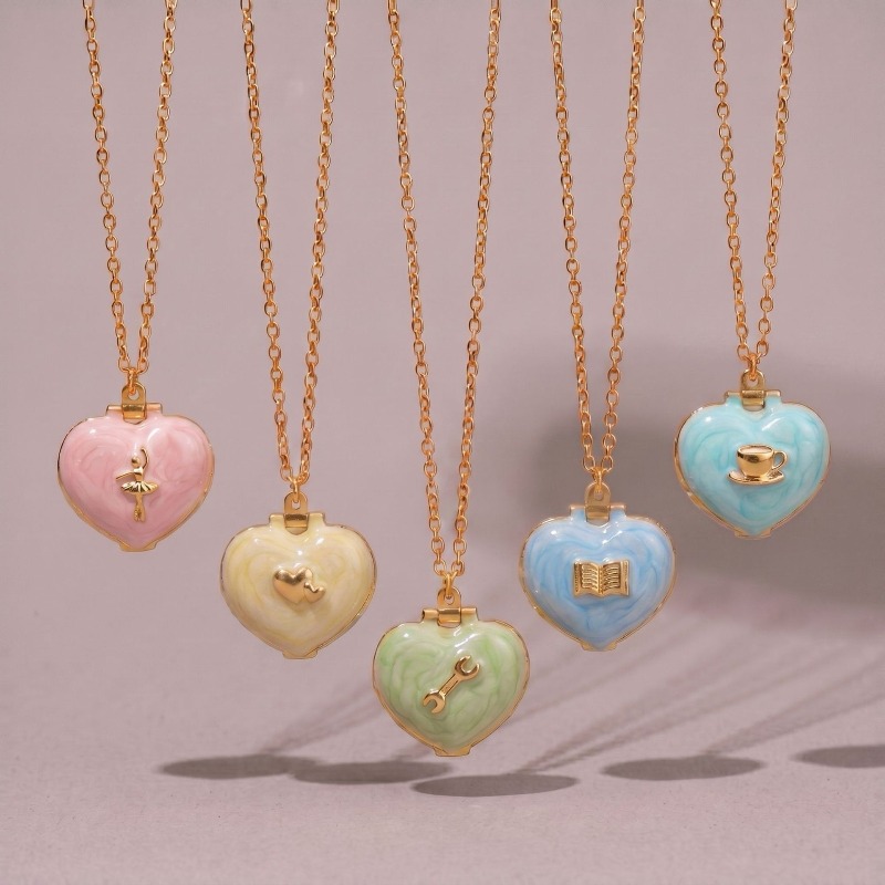 Vintage Hartvormige Fotomedail - Heart Locket Necklace Photo recensie en prijs